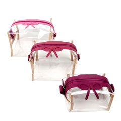 Kit Necessaire Matilde Crystal Laço Rococó em Couro Personalizado