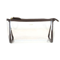 Necessaire Norah Cristal M em Vinil e Couro Personalizada
