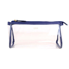 Necessaire Norah Cristal M em Vinil e Couro Personalizada