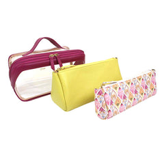 Kit Necessaire Norah Estampa Marrakech em Couro e Vinil Personalizado