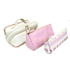 Kit Necessaire Norah Estampa Índia em Couro e Vinil Personalizado