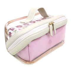 Kit Necessaire Norah Estampa Índia em Couro e Vinil Personalizado