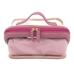 Kit Necessaire Norah Rosa Blush com Rosa Chá e Estampa Arcos Pronta Entrega