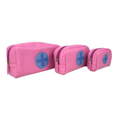 Kit Necessaire Remédio Rosa Orquídea com Sky e Beach Liso Pronta Entrega