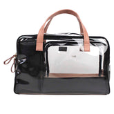 Kit Necessaire Vicky Preto Liso com Algodão Doce Liso Pronta Enntrega