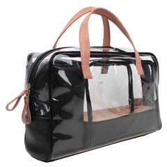 Kit Necessaire Vicky Preto Liso com Algodão Doce Liso Pronta Entrega