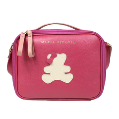 Lancheira Infantil Little Bear Laço em Couro Personalizada