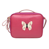 Lancheira Infantil Borboleta em Couro Personalizada