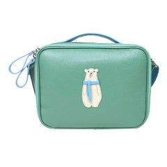 Lancheira Infantil Urso Polar em Couro Personalizada