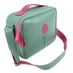 Lancheira Infantil Tulipa em Couro Personalizada