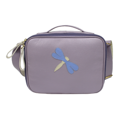 Lancheira Infantil Libélula em Couro Personalizada