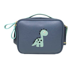 Lancheira Infantil Little Dino em Couro Personalizada