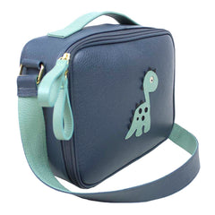 Lancheira Infantil Little Dino em Couro Personalizada