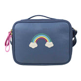 Lancheira Infantil Arco Íris em Couro Personalizada