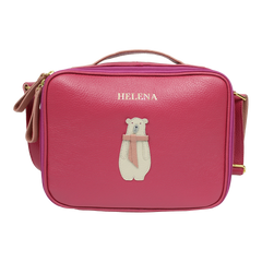 Lancheira Infantil Urso Polar em Couro Personalizada