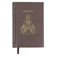 Livrinho de Orações com com Hotstamping Nossa Senhora Medalha em Couro Personalizado