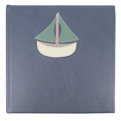 Livro de Memórias Barco em Couro Personalizado