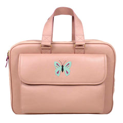 Mala de Bebê Borboleta em Couro Personalizada