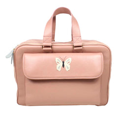 Mala de Bebê Borboleta em Couro Personalizada