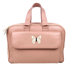 Mala de Bebê Borboleta em Couro Personalizada