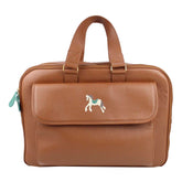 Mala de Bebê Cavalo Joca em Couro Personalizada