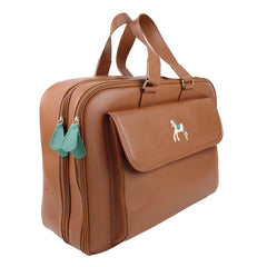 Mala de Bebê Cavalo Joca em Couro Personalizada