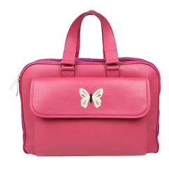 Mala de Bebê Borboleta em Couro Personalizada