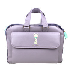 Mala de Bebê Girafinha em Couro Personalizada