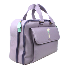 Mala de Bebê Girafinha em Couro Personalizada