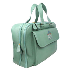 Mala de Bebê Bordado Carrossel em Couro Personalizada