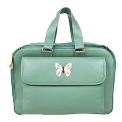 Mala de Bebê Borboleta em Couro Personalizada