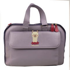 Mala de Bebê Lhama em Couro Personalizada