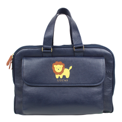 Mala de Bebê Little Lion em Couro Personalizada