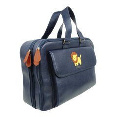 Mala de Bebê Little Lion em Couro Personalizada