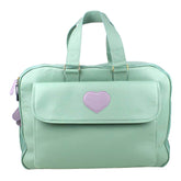 Mala de Bebê Coração em Couro Personalizada