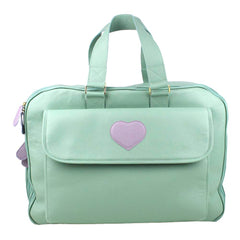 Mala de Bebê Coração em Couro Personalizada