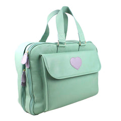 Mala de Bebê Coração em Couro Personalizada