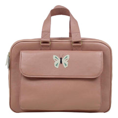 Mala de Bebê Borboleta em Couro Personalizada