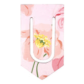 Marcador de Livro Clipes Estampa Peônia Pronta Entrega