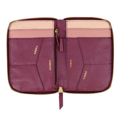 Carteira de Viagem Miami para 4 Passaportes em Couro Personalizada