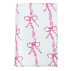 Carteira de Dinheiro Mini Estampa Listra de Laços em Couro Personalizada