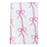 Carteira de Dinheiro Mini Estampa Listra de Laços em Couro Personalizada