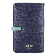 Porta Joias Mini Marinho Liso com Jade Pronta Entrega