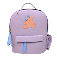 Mochila Infantil Pequena Little Bear Laço em Couro Personalizada