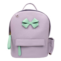 Mochila Infantil Pequena Laço em Couro Personalizada