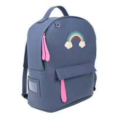 Mochila Infantil Pequena Arco Íris em Couro Personalizada