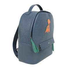 Mochila M Little Dino em Couro Personalizada