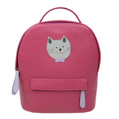 Mochila M Little Cat em Couro Personalizada