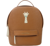 Mochila M Amsterdã Girafinha em Couro Personalizada