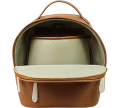 Mochila M Amsterdã Girafinha em Couro Personalizada